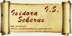 Isidora Sekeruš vizit kartica
